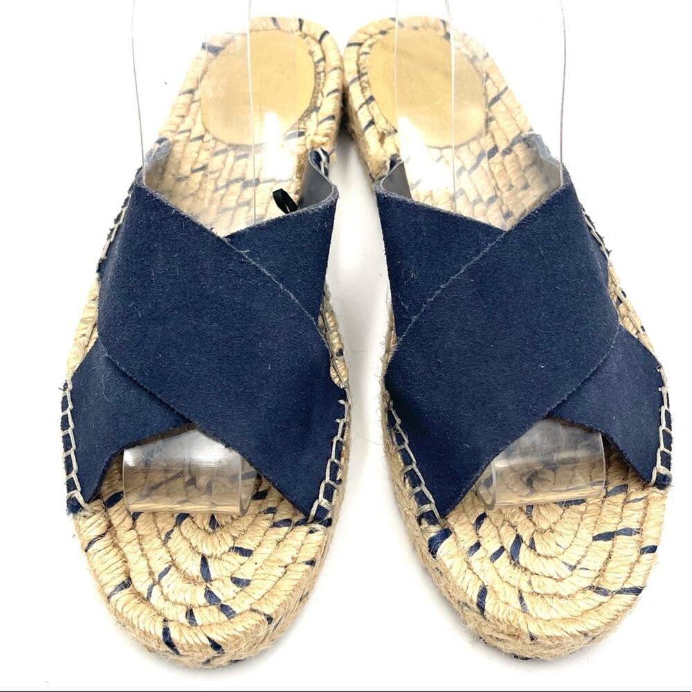 Gap Cross Strap Espadrille Sandals Dark Night sz 9
